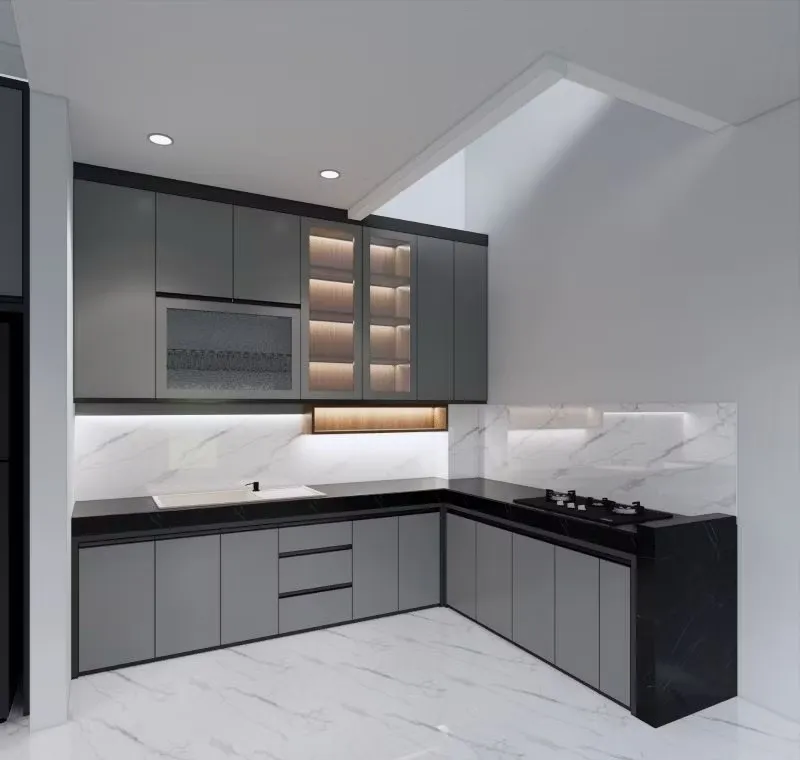 Proyek Kitchen Set Klien — Kitchen set minimalis dari pengerjaan terbaru di Palu Kota Palu Ruang Senawa